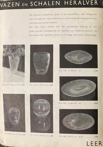 Leerdam Glass 1936 Catalogue, Page 36
