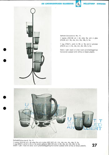 Lindshammar 1950's Swedish Glass Catalogue, Page 27