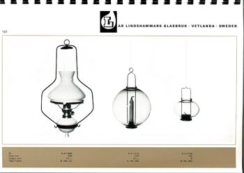 Lindshammar 1960's Swedish Glass Catalogue, Page 101