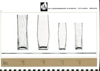 Lindshammar 1960's Swedish Glass Catalogue, Page 6