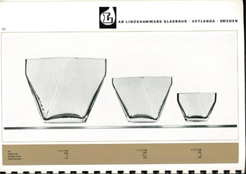 Lindshammar 1960's Swedish Glass Catalogue, Page 10