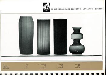 Lindshammar 1960's Swedish Glass Catalogue, Page 14