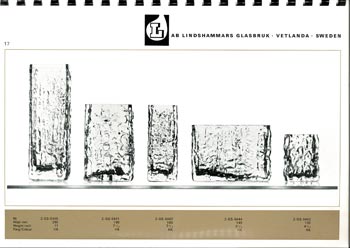Lindshammar 1960's Swedish Glass Catalogue, Page 17