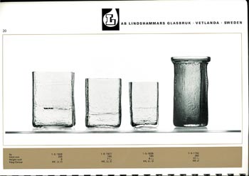 Lindshammar 1960's Swedish Glass Catalogue, Page 20