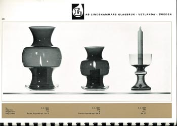 Lindshammar 1960's Swedish Glass Catalogue, Page 28