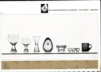 Lindshammar 1960's Swedish Glass Catalogue, Page 30