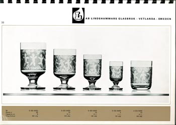 Lindshammar 1960's Swedish Glass Catalogue, Page 33