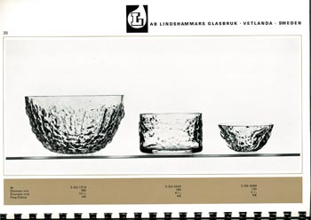 Lindshammar 1960's Swedish Glass Catalogue, Page 38