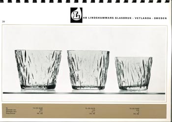 Lindshammar 1960's Swedish Glass Catalogue, Page 39