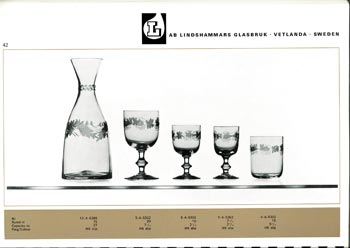 Lindshammar 1960's Swedish Glass Catalogue, Page 42