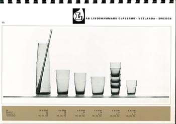 Lindshammar 1960's Swedish Glass Catalogue, Page 45