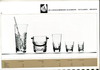 Lindshammar 1960's Swedish Glass Catalogue, Page 50