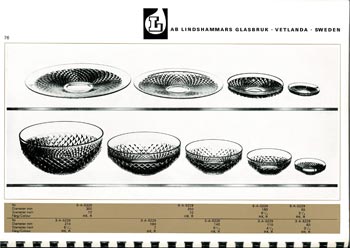 Lindshammar 1960's Swedish Glass Catalogue, Page 76
