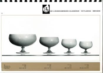 Lindshammar 1960's Swedish Glass Catalogue, Page 77