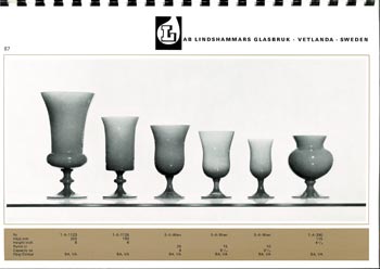 Lindshammar 1960's Swedish Glass Catalogue, Page 87