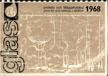 Lindshammar 1968 Swedish Glass Catalogue, Front Cover