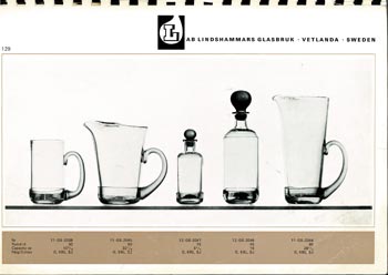 Lindshammar 1968 Swedish Glass Catalogue, Page 129