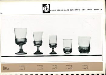 Lindshammar 1968 Swedish Glass Catalogue, Page 130