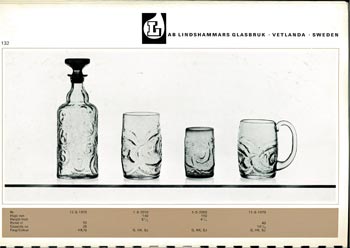 Lindshammar 1968 Swedish Glass Catalogue, Page 132