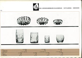 Lindshammar 1968 Swedish Glass Catalogue, Page 134