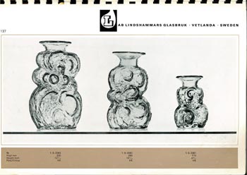 Lindshammar 1968 Swedish Glass Catalogue, Page 137