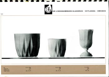 Lindshammar 1968 Swedish Glass Catalogue, Page 141