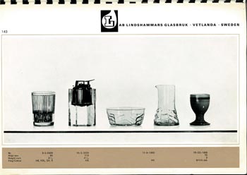 Lindshammar 1968 Swedish Glass Catalogue, Page 143