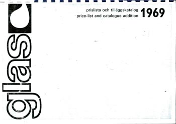 Lindshammar 1969 Swedish Glass Catalogue, Front Cover