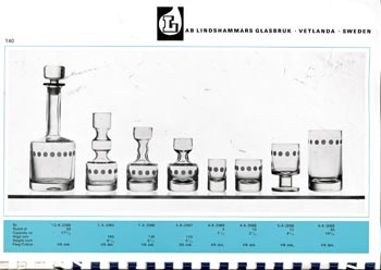 Lindshammar 1969 Swedish Glass Catalogue, Page 140