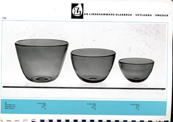Lindshammar 1969 Swedish Glass Catalogue, Page 154