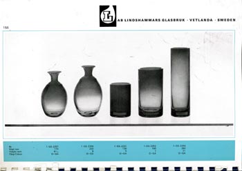 Lindshammar 1969 Swedish Glass Catalogue, Page 156