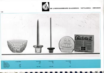 Lindshammar 1969 Swedish Glass Catalogue, Page 168