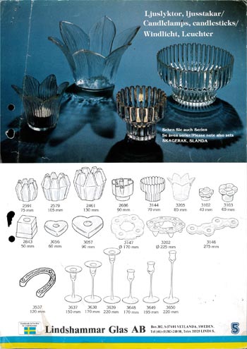 Lindshammar 1980's Swedish Glass Catalogue, Page 9