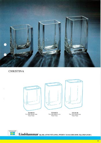 Lindshammar 1980's Swedish Glass Catalogue, Page 13