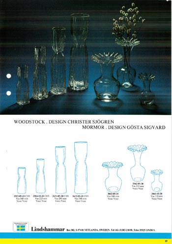 Lindshammar 1980's Swedish Glass Catalogue, Page 15