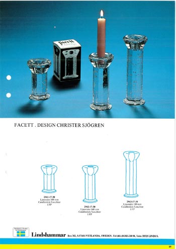 Lindshammar 1980's Swedish Glass Catalogue, Page 19