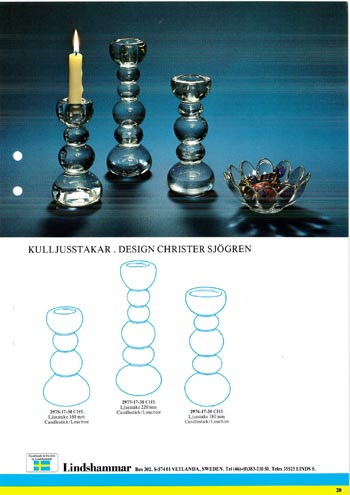 Lindshammar 1980's Swedish Glass Catalogue, Page 20