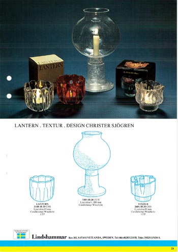 Lindshammar 1980's Swedish Glass Catalogue, Page 25