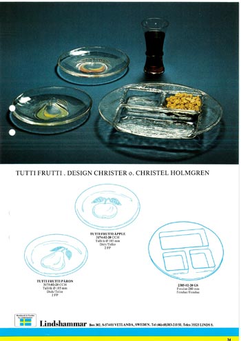 Lindshammar 1980's Swedish Glass Catalogue, Page 34