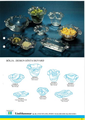 Lindshammar 1980's Swedish Glass Catalogue, Page 35