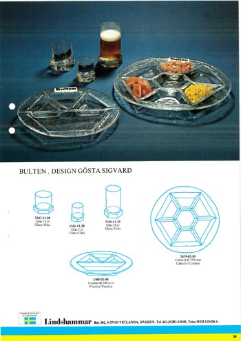 Lindshammar 1980's Swedish Glass Catalogue, Page 38
