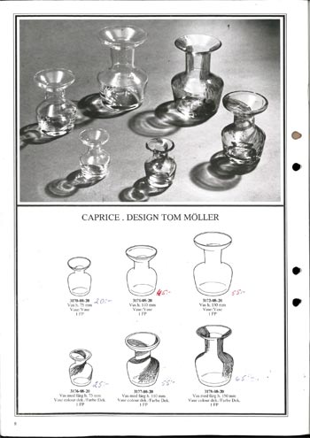 Lindshammar 1980 Swedish Glass Catalogue, Page 8