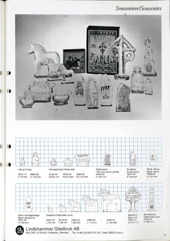 Lindshammar 1986 Swedish Glass Catalogue, Page 18
