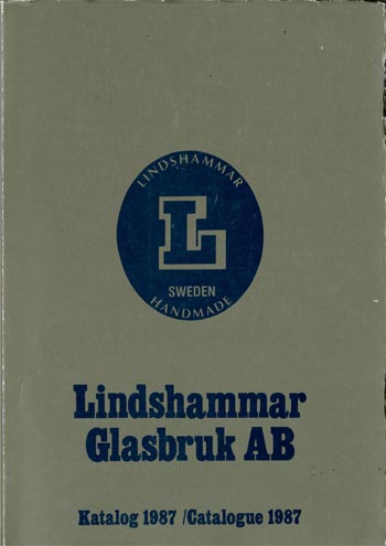 Lindshammar 1987 Swedish Glass Catalogue, Front Cover