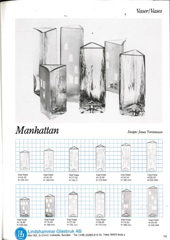 Lindshammar 1987 Swedish Glass Catalogue, Page 19