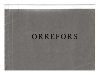 Orrefors 1924 Glass Catalogue, Front Cover