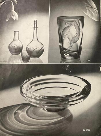 Orrefors 1937 Glass Catalogue, Page 1