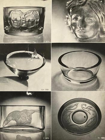 Orrefors 1937 Glass Catalogue, Page 4 (2 and 3 missing)