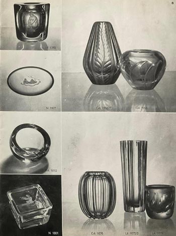 Orrefors 1937 Glass Catalogue, Page 8