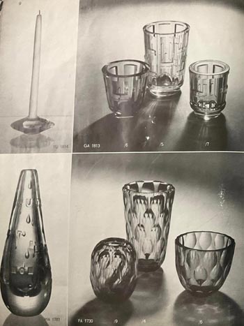Orrefors 1937 Glass Catalogue, Page 9
